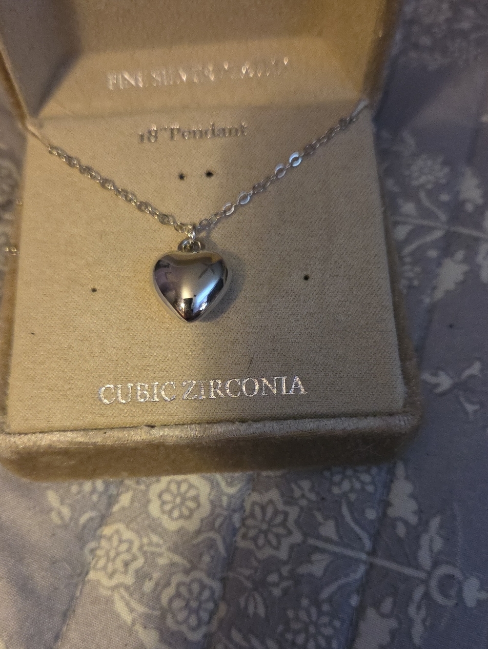 Silver Heart Pendant Necklace